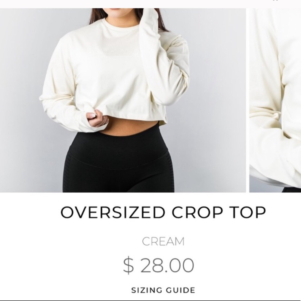 Alphalete oversized crop top